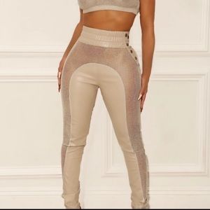Ricky Brazil vegan leather net riding pants